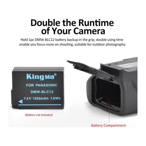 Батарейний блок KingMa для фотоапарату Panasonic Lumix DMC-G80 G85 (DMW-BGG1) HPW-14389