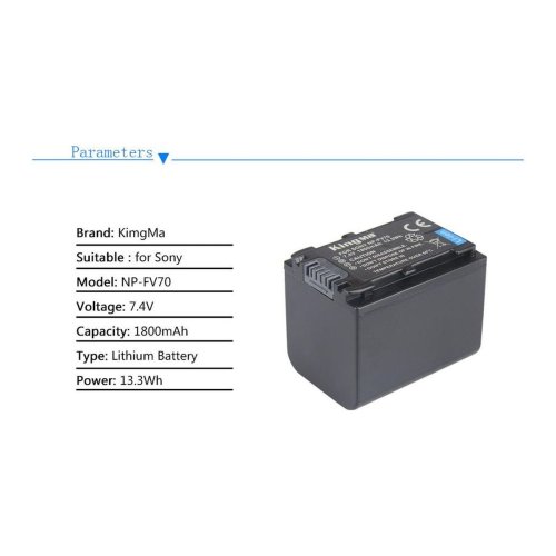 Батарея для фотоапарату Sony NP-FV70 (KingMa) 1800 mAh HPW-14173