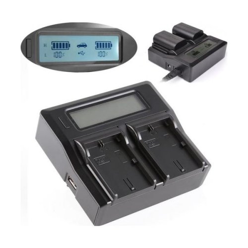 Інтелектуальний зарядний пристрій на 2 батареї (KingMa) для Canon LP-E6 LP-E6N HPW-13330