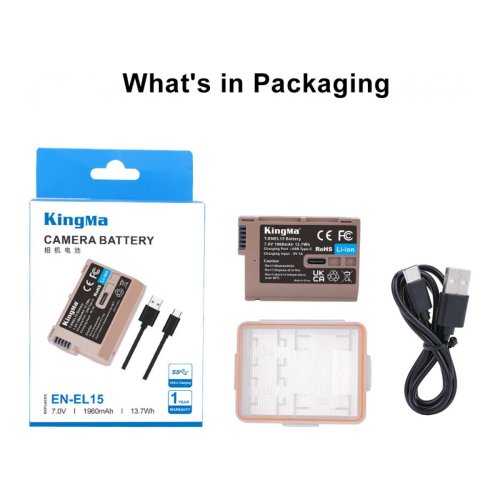 Батарея для фотоапарату Nikon EN-EL15 USB-C (KingMa) 1960 mAh HPW-14667