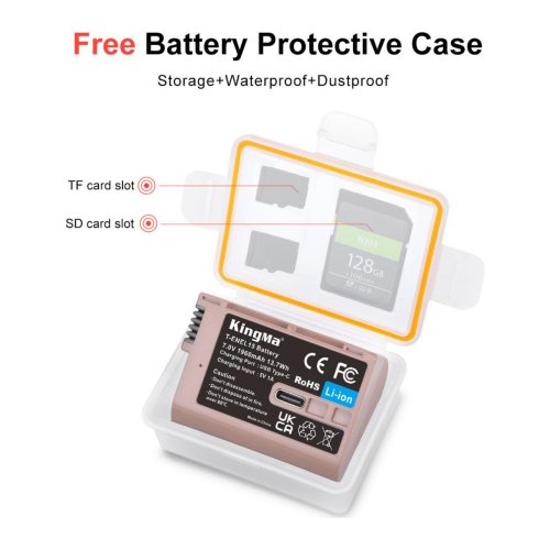 Батарея для фотоапарату Nikon EN-EL15 USB-C (KingMa) 1960 mAh HPW-14667