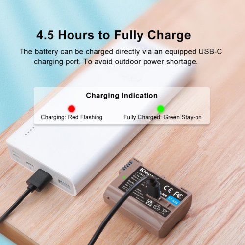 Батарея для фотоапарату Nikon EN-EL15 USB-C (KingMa) 1960 mAh HPW-14667