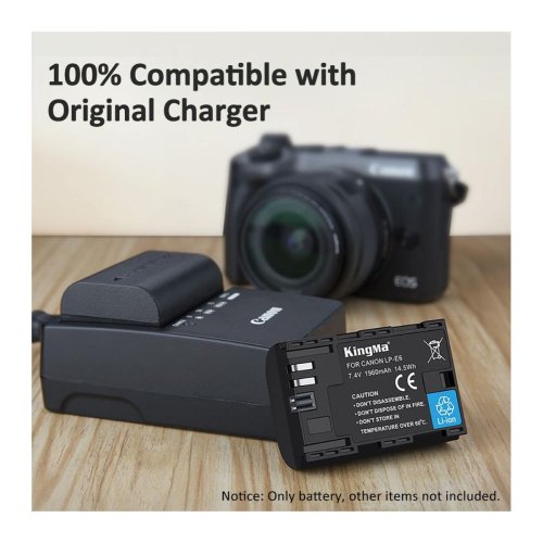 Батарея для фотоапарату Blackmagic LP-E6 (KingMa) 1960 mAh HPW-14545