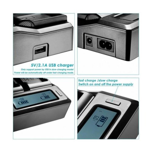 Зарядний на 2 батареї для Sony NP-FH50 NP-FH70 NP-FH100 HPW-13360