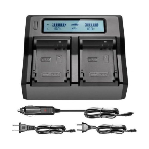 Інтелектуальний зарядний пристрій на 2 батареї (KingMa) для Canon LP-E8 HPW-13331