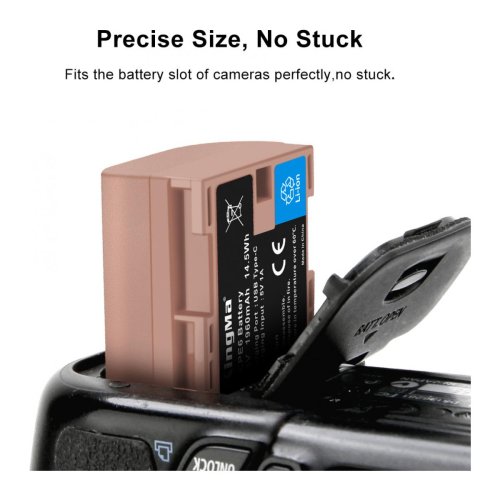 Батарея для фотоапарату Canon LP-E6 USB-C (KingMa) 1960 mAh HPW-14741