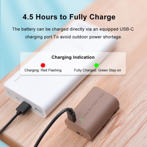 Батарея для фотоапарату Canon LP-E6 USB-C (KingMa) 1960 mAh HPW-14741