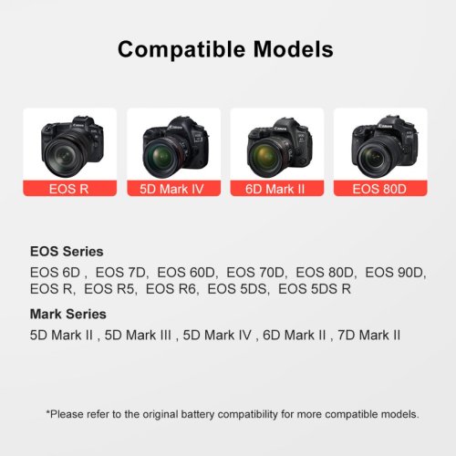 Батарея для фотоапарату Canon LP-E6 USB-C (KingMa) 1960 mAh HPW-14741