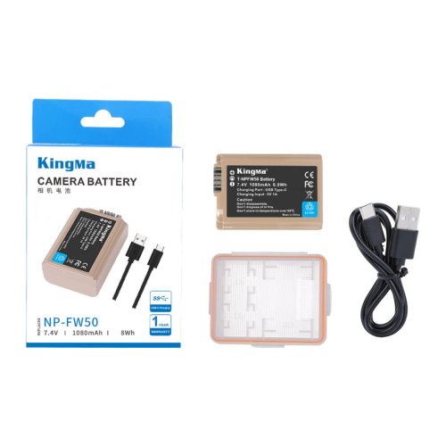 Батарея для фотоапарату Sony NP-FW50 USB-C (KingMa) 1080 mAh HPW-14743