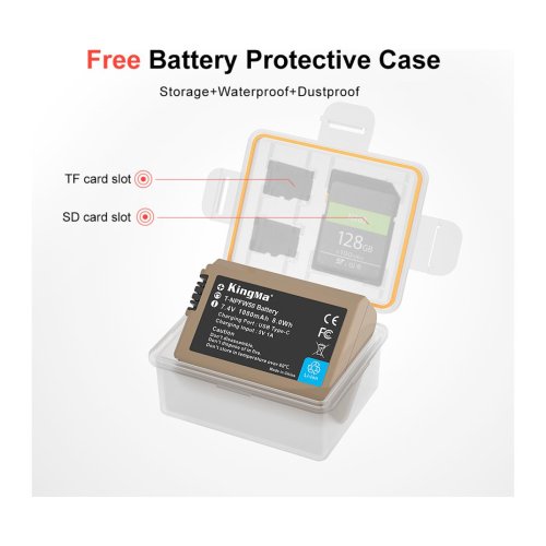 Батарея для фотоапарату Sony NP-FW50 USB-C (KingMa) 1080 mAh HPW-14743