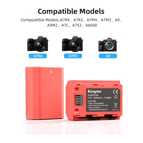 Батарея для фотоапарату Sony NP-FZ100 (KingMa) 2400 mAh HPW-14669