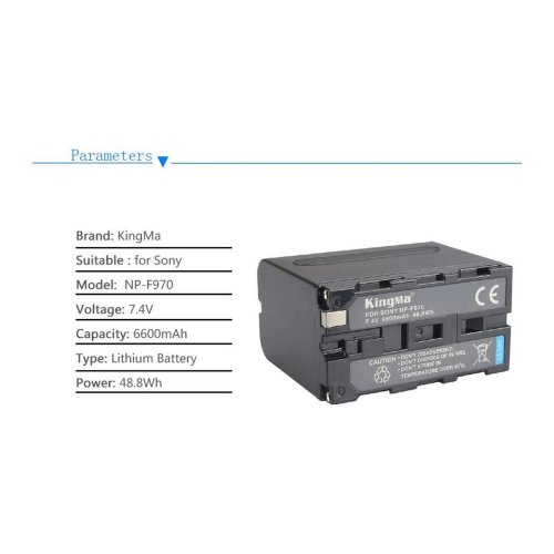 Батарея для фотоапарату Sony NP-F970 (KingMa) 6600 mAh HPW-14101