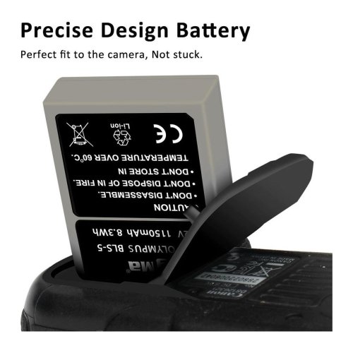 Батарея для фотоапарату Olympus BLS-5 (KingMa) 1150 mAh HPW-14116