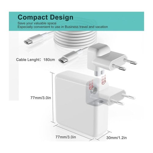 Зарядний 96W USB-C Power Adapter для MacBook Pro 13-15" (2016-2023) MacBook Air (2018-2024) HPW-14320