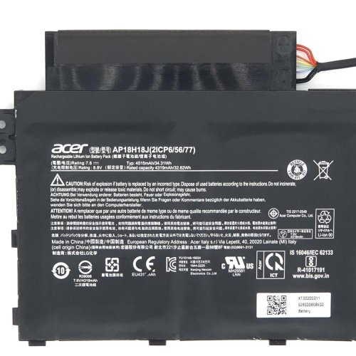 Original батарея AP18H18J до Acer Spin SP314-53  7.6V 4515mAh (34.31Wh)