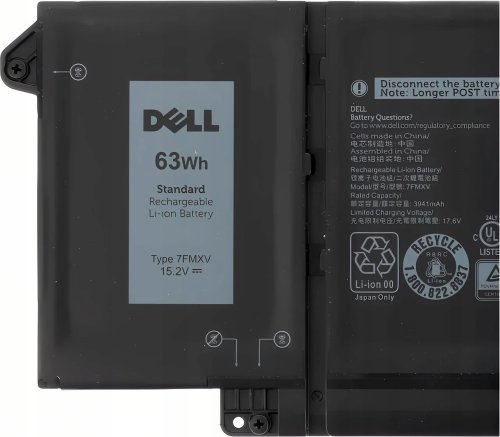 Батарея (оригінал) для: Dell Latitude 5320 7320 7420 7520 7FMXV 15.2V 3941mAh (63Wh)