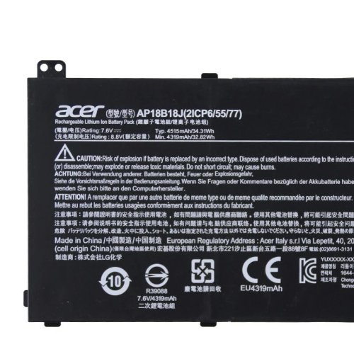 Батарея (оригінал) для Acer Aspire 3 A314-32  A314 -32-C1QB, A314-32-C3E0, A314-32-C4F0, A314-32-C4H0, A314-32-C4XB  7.6V 4515mAh (34.31Wh)