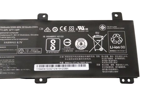 Батарея (оригінал) для Lenovo IdeaPad 310-14ISK 310-14IAP 310-14IKB L15L2PB2 L15M2PB2 L15C2PB2 7.6V 3948mAh (30Wh)