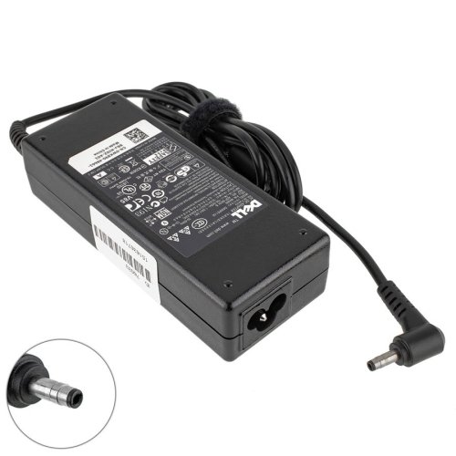 Блок живлення для ноутбуків DELL Latitude / Inspiron – 90W 19.5V 4.62A 4.0×1.7мм, L-образний розʼєм, чорний, без кабелю