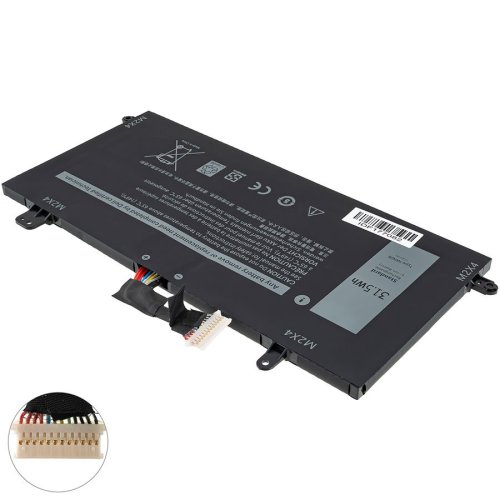 Батарея для ноутбука DELL 1WND8 (Latitude 5285) — 11.4V, 2760mAh, чорна