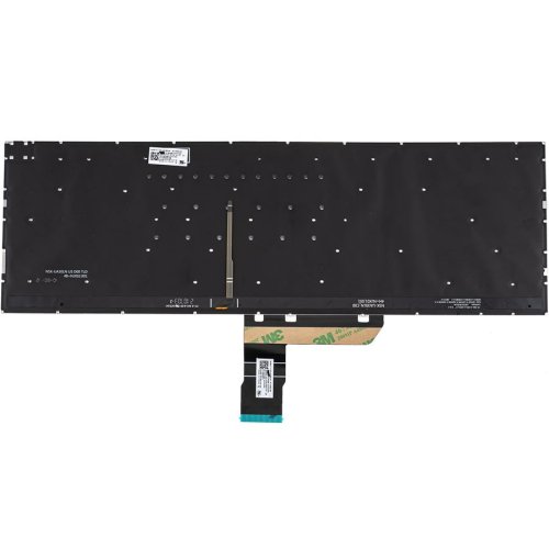 Клавіатура для ноутбука ASUS M3500 — чорна, українська розкладка, без фрейма, з підсвіткою клавіш
