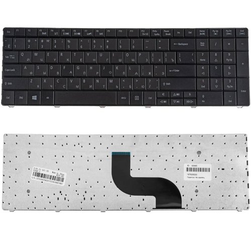 Клавіатура ACER Aspire E1-521, E1-531, E1-571 / TravelMate 5335, 5542, 5735, 5740, 5744, 7740, 8571, 8572 — чорна, російська розкладка