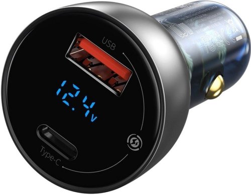 Автомобільний зарядний пристрій Baseus Particular Digital Display QC+PPS Dual Quick Charger Car Charger 65W Shallow tarnish (CCKX-C0A)