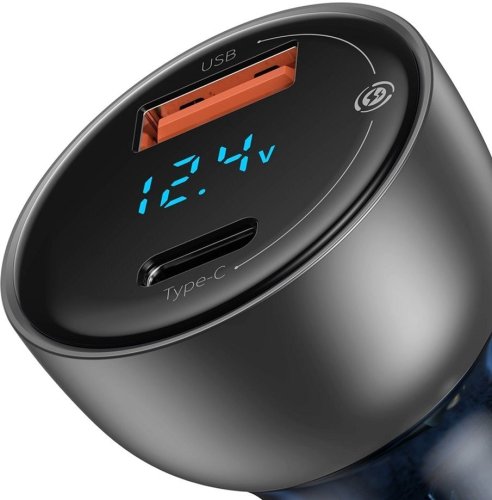 Автомобільний зарядний пристрій Baseus Particular Digital Display QC+PPS Dual Quick Charger Car Charger 65W Shallow tarnish (CCKX-C0A)