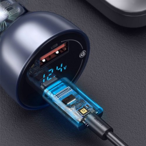 Автомобільний зарядний пристрій Baseus Particular Digital Display QC+PPS Dual Quick Charger Car Charger 65W Shallow tarnish (CCKX-C0A)