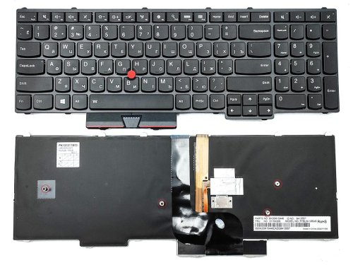 Клавіатура для Lenovo ThinkPad P50, P51, P70, P71 (RU Black з підсвіткою). Оригінал