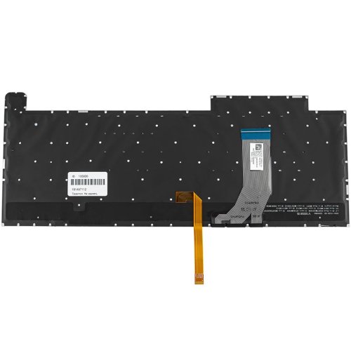 Клавіатура до ноутбуку ASUS (G731GD, G731GT, G731GU) російська розкладка, сріблястий колір, без фрейму, підсвітка клавіш (RGB 4, 16 pin) (Оригінал)