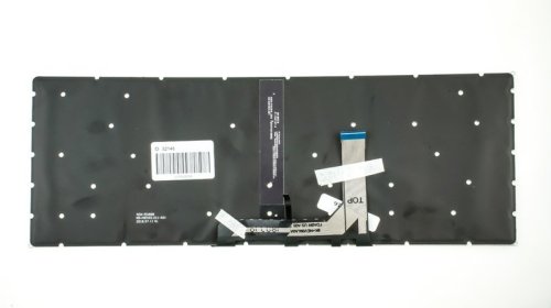 Клавіатура до ноутбуку MSI (GS65) російська розкладка, сріблястий колір, без фрейму, підсвітка клавіш (Оригінал)