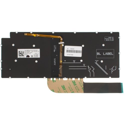 Клавіатура до ноутбуку DELL (Inspiron: 5390, 5490, 7490) російська розкладка, сірий колір, без фрейму, підсвітка клавіш (Оригінал)