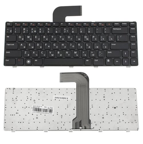 Клавіатура до ноутбуку DELL (Inspiron: 5520, M4110, M5040, M5050, N4110, N5040, N5050, Vostro: 1540, 3550, XPS: L502) російська розкладка, чорний колір