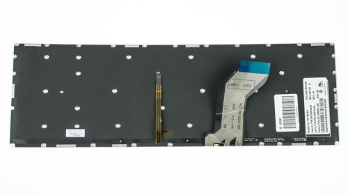 Клавіатура до ноутбуку LENOVO (IdeaPad: Y700-15), російська розкладка, чорний колір, без фрейму, підсвітка клавіш (Оригінал)