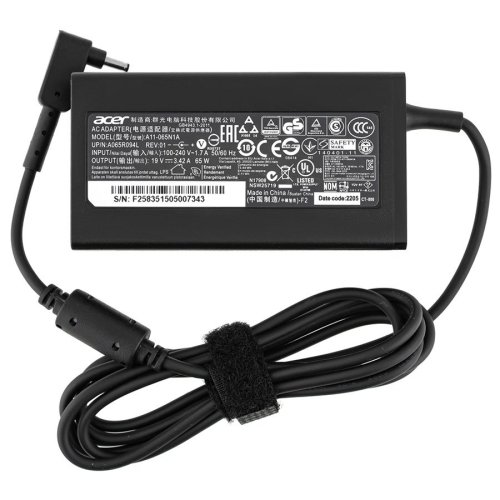 Оригінальний блок живлення до ноутбуку  ACER 19V, 3.42A, 65W, 3.0x1.0мм, чорний колір