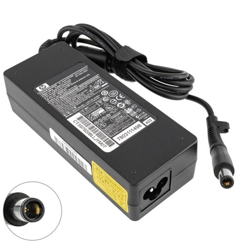 Блок живлення до ноутбуку HP 18.5V, 4.9A, 90W, 7.4x5.0-PIN, чорний колір (без кабелю!)