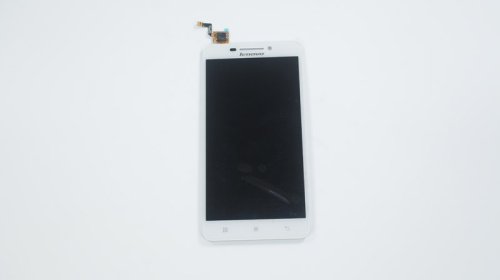 Дисплей для телефону  Lenovo A5000  білий  у зборі з тачскрином  без рамки