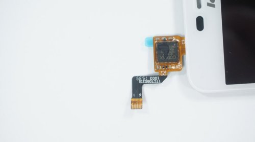Дисплей для телефону  Lenovo A5000  білий  у зборі з тачскрином  без рамки
