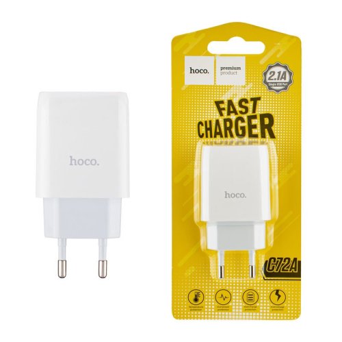 Зарядний пристрій HOCO C72A Glorious  10.5W  білий  6931474712899