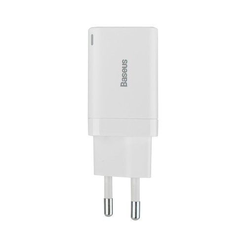 Зарядний пристрій Baseus Super Si Pro Quick Charger C+U 30W EU білий  CCSUPP-E02