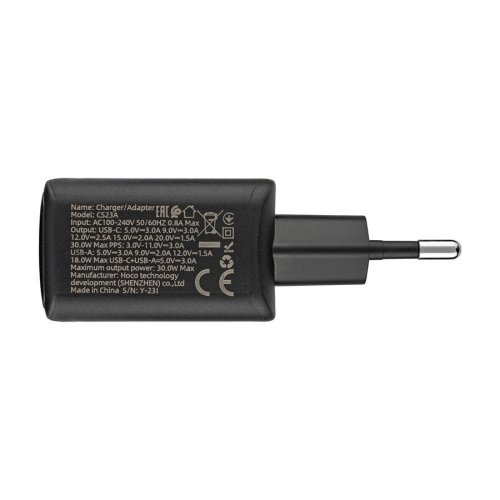 Зарядний пристрій HOCO CS23A Sunligh   1U+1C  PD30W+QC3.0  чорний   6942007609944
