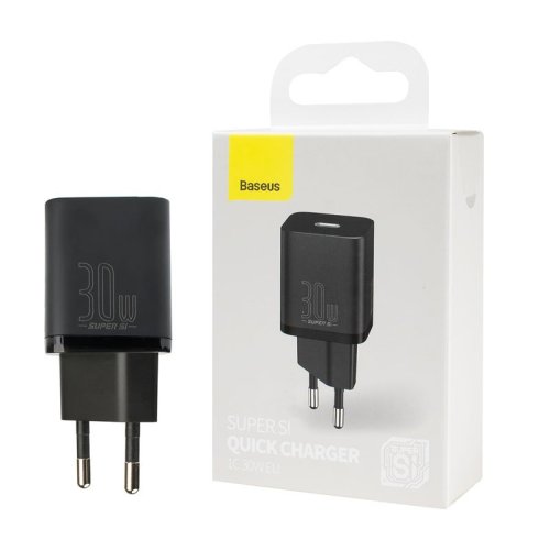 Зарядний пристрій Baseus Super Si quick charger 1C 30W EU чорний  CCSUP-J01