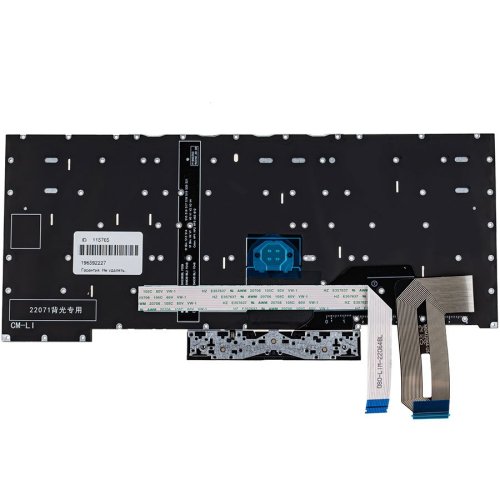 Клавіатура для ноутбука LENOVO ThinkPad: T490s, T495s rus, чорна, без фрейма, підсвічування клавіш