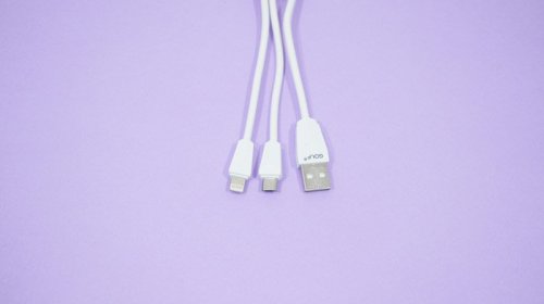 Кабель GOLF GC-27W для iphone и microUSB  білий