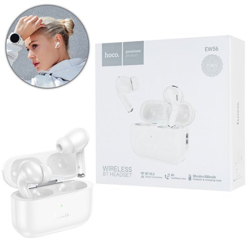 Бездротові навушники HOCO EW56 Generoso true wireless BT headset Білі