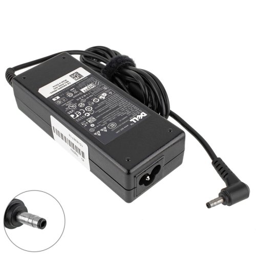 Блок живлення для ноутбука DELL 90W (19.5V/4.62A), штекер 4.0×1.7 мм, 3‑контактний (3 hole) L‑подібний роз’єм, чорний — без кабелю