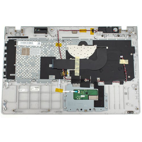 Клавіатура з тачпадом і передньою панеллю для ноутбука Samsung QX510, QX511 — чорна (RU-розкладка)