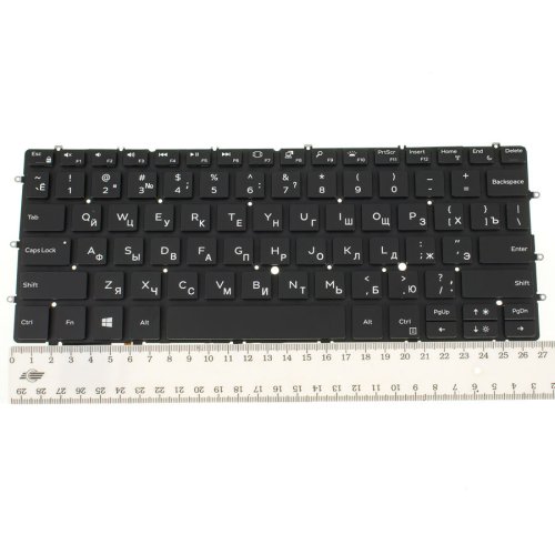 Клавіатура для ноутбука Dell XPS 9370, RU-розкладка, чорна, без рамки, з підсвіткою клавіш