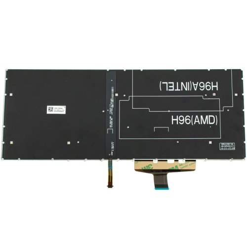 Клавіатура для ноутбука HUAWEI (серія W19) — чорна, без рамки, з підсвіткою клавіш, RU-розкладка